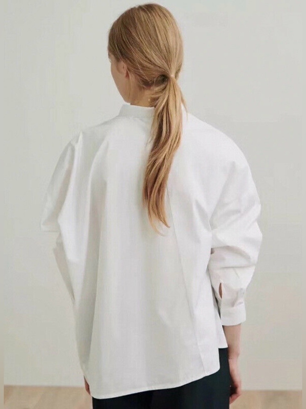 Asymmetric Poplin Shirt - Picture 2 of 8